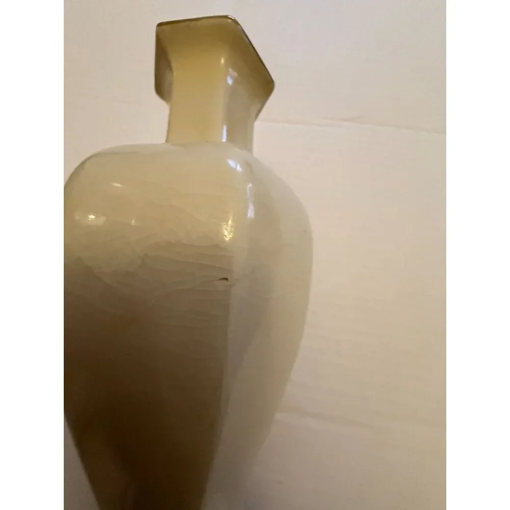 Accent Floral Vintage Ceramic Vase 8” Decorative Chinoiserie Style Floral Asian